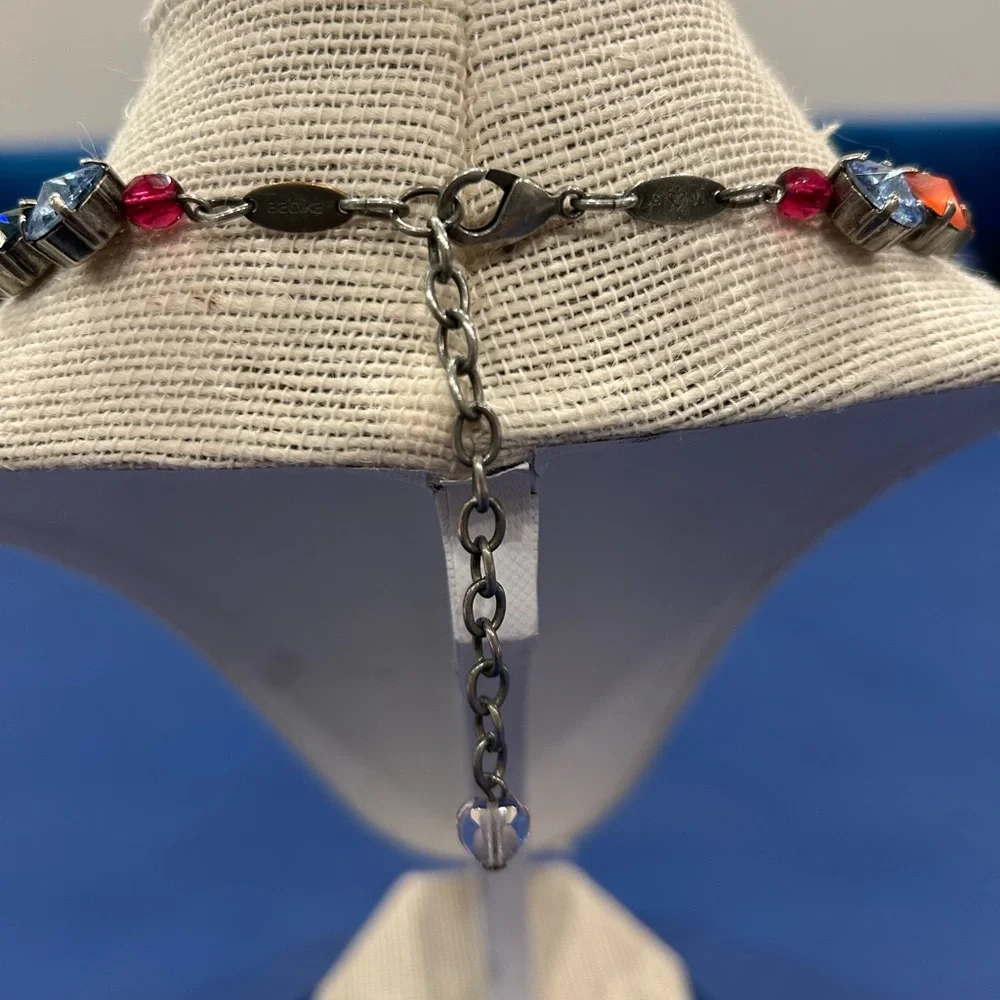 Sabika Vibrant Crystal Necklace - Picture 2 of 2